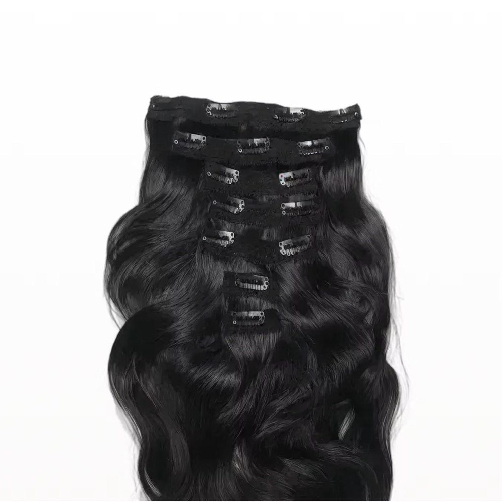 Luxurious Wavy Indian Clip-In Hair Extensions